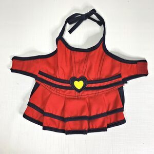 Maxs Closet XS Dog Dress Red Black Ruffle Yellow Heart Puppy Designer